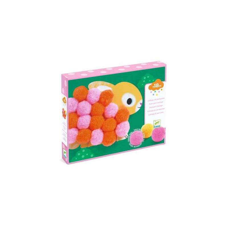 Collage de pompons | Anilaux et ronds pompoms