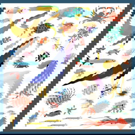 Stickers métalliques Océan