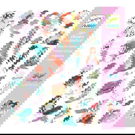 Stickers métallisés Sirènes - Djeco