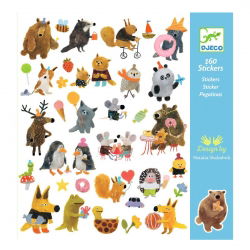 Stickers Fluffy Friends - Djeco