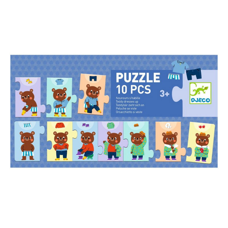Puzzle 10 pièces Nounours s'habille