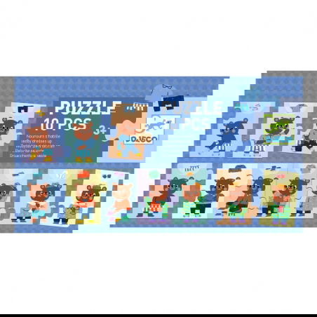 Puzzle 10 pièces Nounours s'habille - Djeco