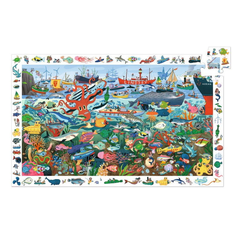 Puzzle d'observation 200 pièces - Les secrets de la mer