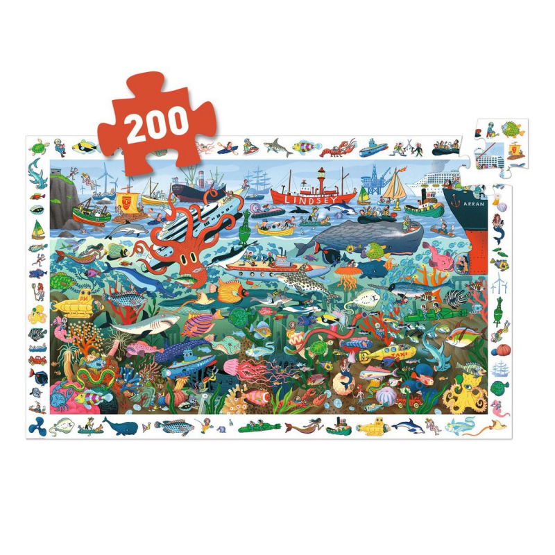 Puzzle d'observation 200 pièces - Les secrets de la mer
