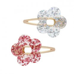 Lot de 2 barrettes | Fleurs à paillettes - Le petit souk