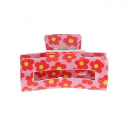 Pince à cheveux crabe | Fleurs roses - Le petit souk