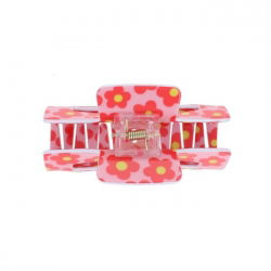 Pince à cheveux crabe | Fleurs roses