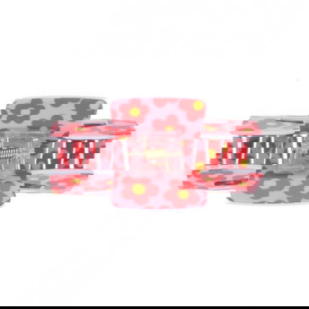 Pince à cheveux crabe | Fleurs roses - Le petit souk