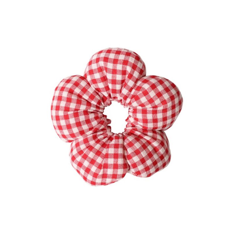 Chouchou fleur | Vichy rouge