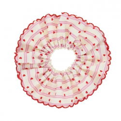 Chouchou rayé imprimé coeur - Le petit souk