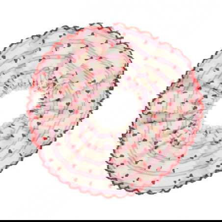 Chouchou rayé imprimé coeur - Le petit souk