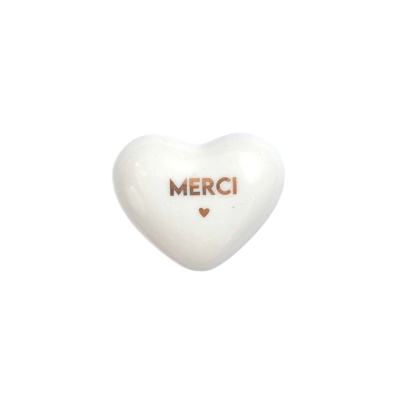 Coeur en céramique à message