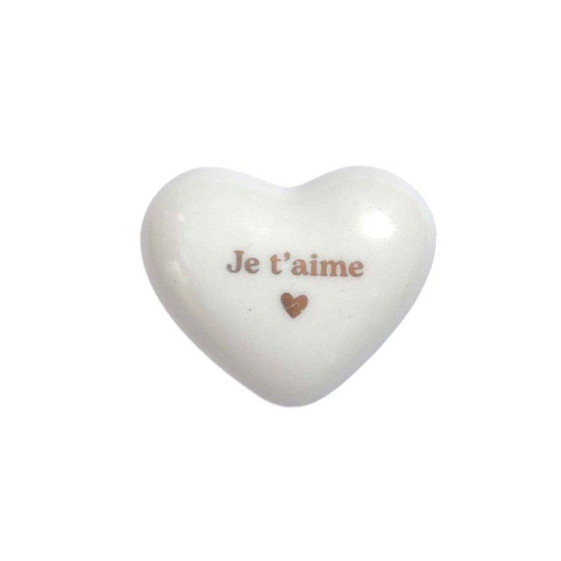Coeur en céramique à message