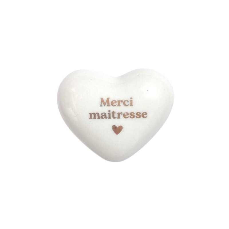 Coeur en céramique à message