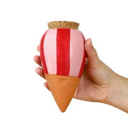 Olla | Rayé rose et rouge - Pepin