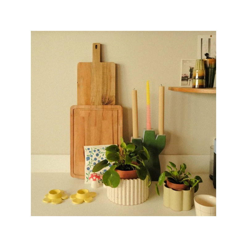 Pot autonome Paula| Blanc grainé