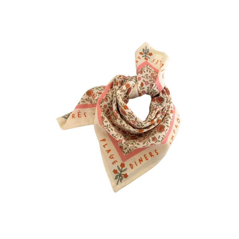 Foulard Petit format | Rosa sorbet d'été