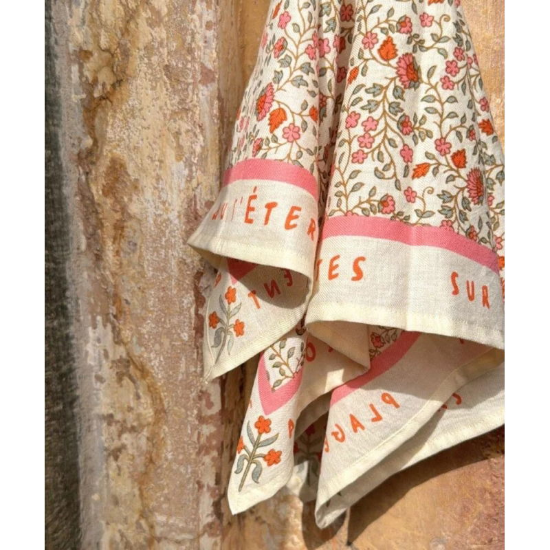 Foulard Petit format | Rosa sorbet d'été