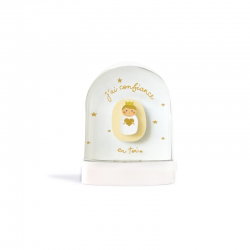 Boule à neige | Jésus Divin enfant paillettes dorées