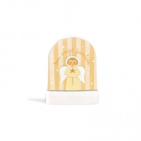 Boule à neige | Bon ange gardien paillettes dorées