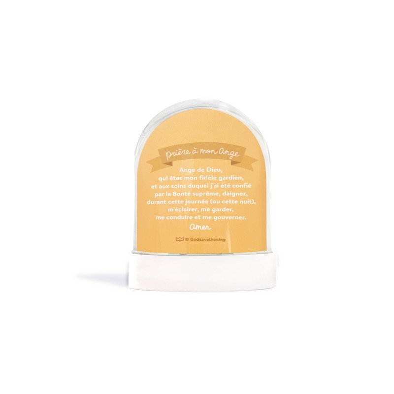 Boule à neige | Bon ange gardien paillettes dorées