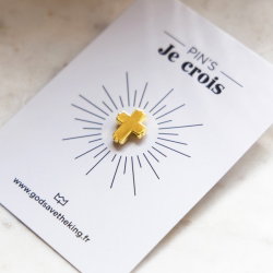 Pin's | Petite Croix doré