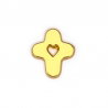 Pin's | Petite Croix dorée avec coeur