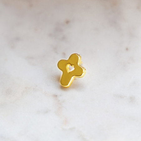 Pin's | Petite Croix dorée avec coeur - God save the king