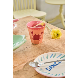 Petit gobelet | Crabe print corail