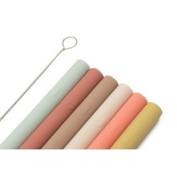 6 pailles en silicone | Mixed shades