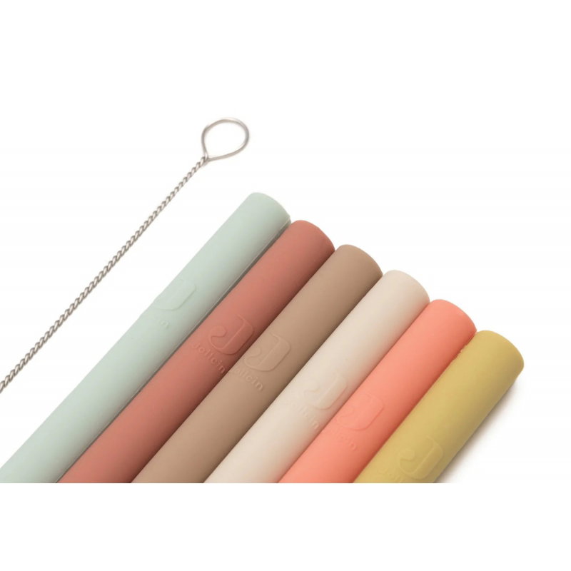 6 pailles en silicone | Mixed shades