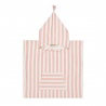 Poncho à rayures 1-3 ans | Rose clair
