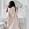 Poncho à rayures 1-3 ans | Rose clair