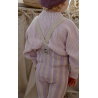 Collant à bretelles sans pieds | Lavender x Cream Striped