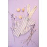 Collant à bretelles sans pieds | Lavender x Cream Striped