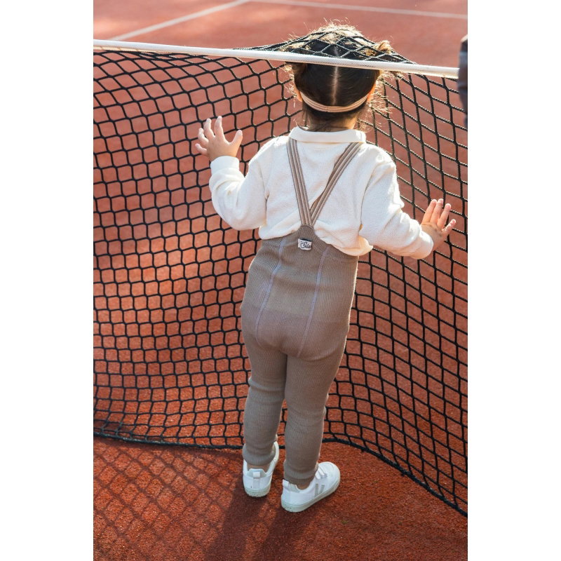 Collant à bretelles sans pieds | Oyster Grey Striped