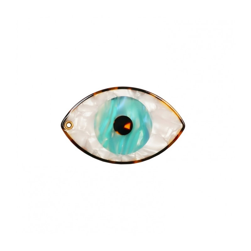 Miroir de poche oeil bleu
