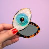 Miroir de poche oeil bleu