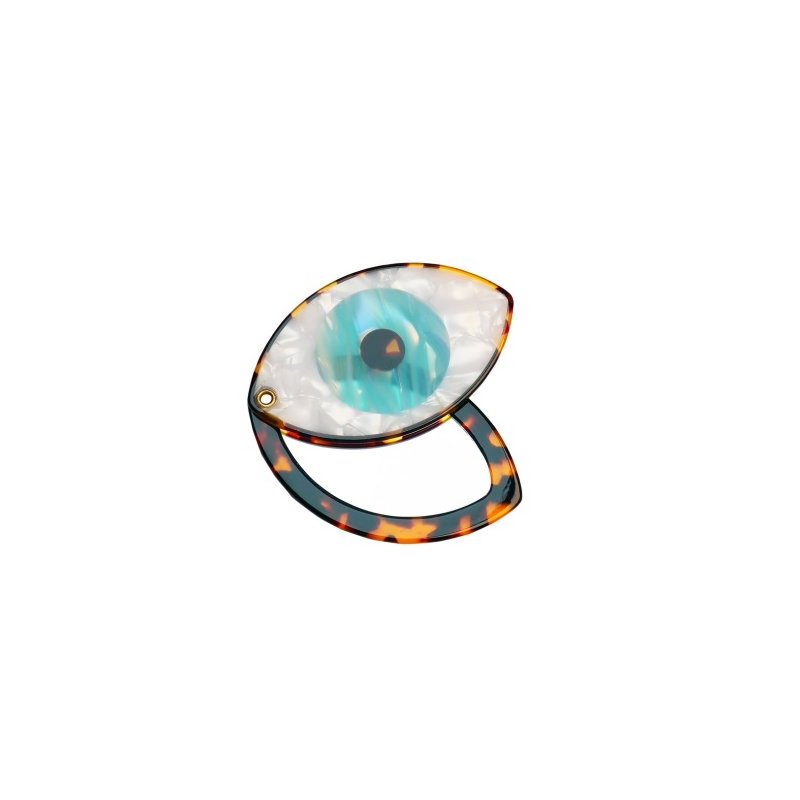 Miroir de poche oeil bleu