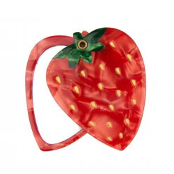 Miroir de poche fraise