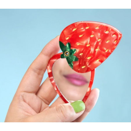 Miroir de poche fraise - Coucou Suzette