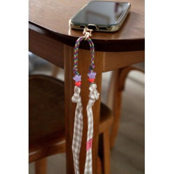 Cordon de téléphone César | Vichy Beige