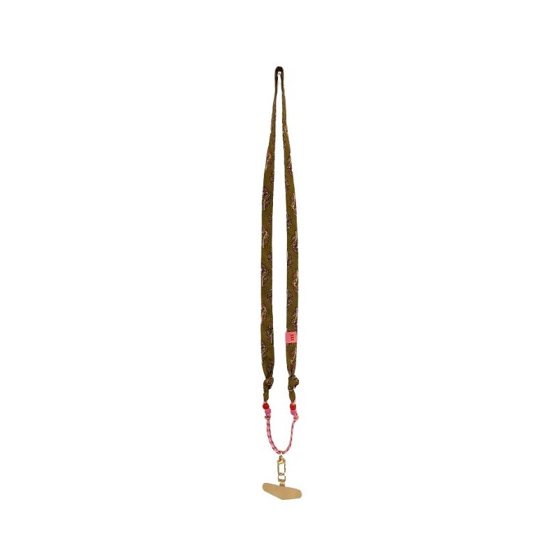 Cordon de téléphone César | Fleurs olive