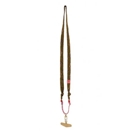 Cordon de téléphone César | Fleurs olive - Maho