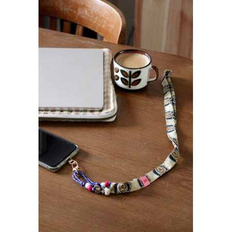 Cordon de téléphone César | Paisley beige - Maho
