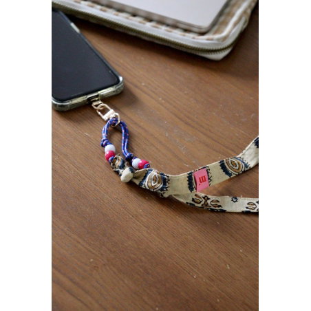 Cordon de téléphone César | Paisley beige - Maho