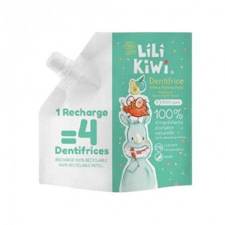 Recharge Dentifrice Fluor Enfant | Pomme-poire - LiliKiwi