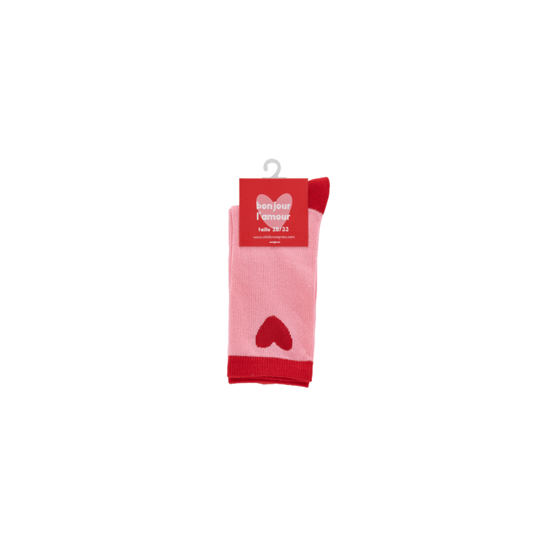 Chaussette enfant | Coeur rouge