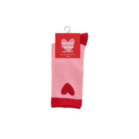 Chaussette enfant | Coeur rouge