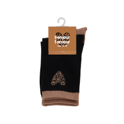 Chaussettes adulte | Coeur marron